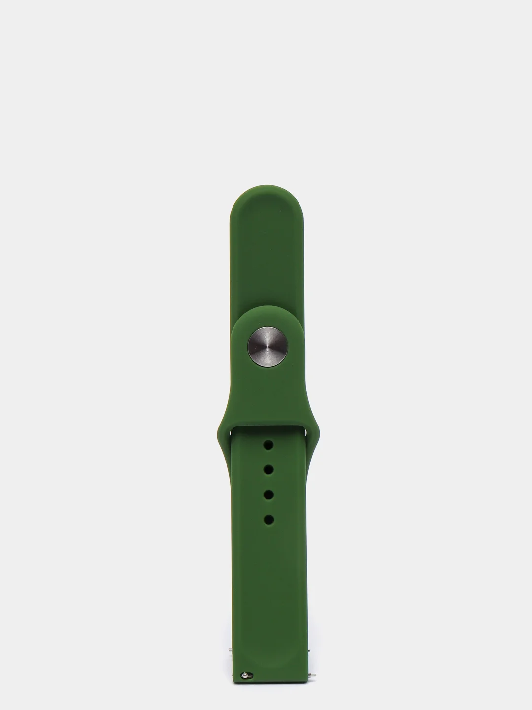 Лесной зеленый силиконовый ремешок с кнопкой для Xiaomi Amazfit Bip / Samsung / Huawei, 20 мм