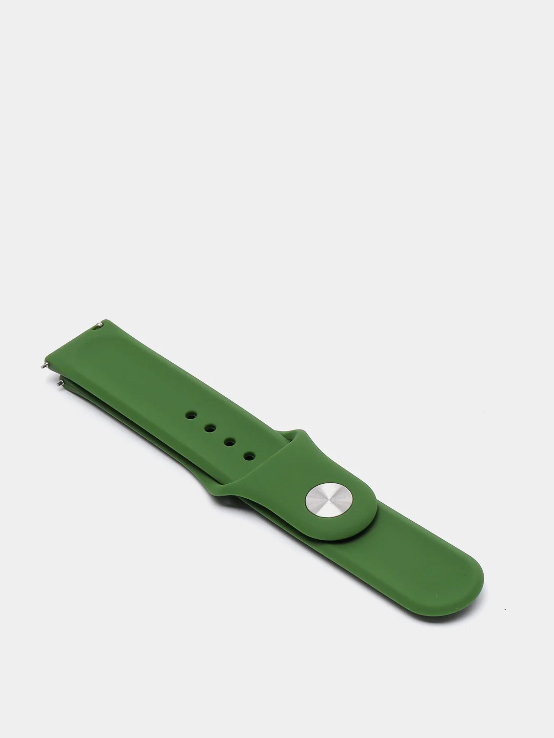 Лесной зеленый силиконовый ремешок с кнопкой для Xiaomi Amazfit Bip / Samsung / Huawei, 20 мм
