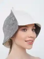 Серый шапка для бани и сауны, из войлока