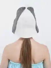 Серый шапка для бани и сауны, из войлока