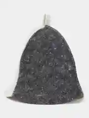 Серый шапка для бани и сауны, из войлока