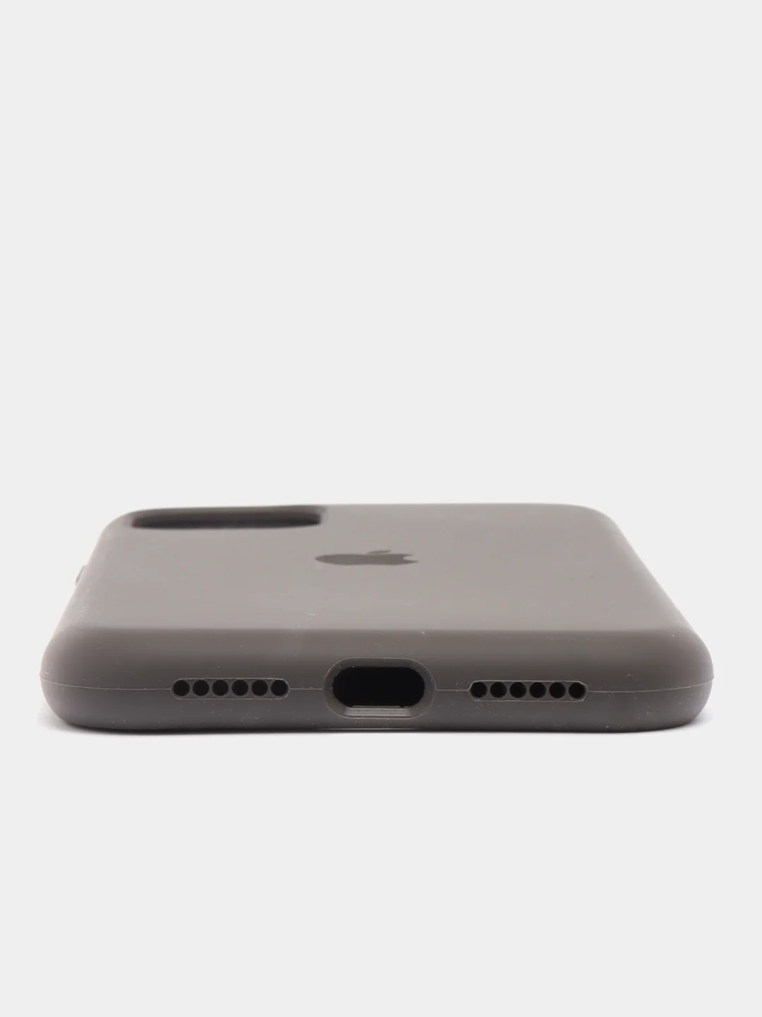Угольный чехол Silicone Case для iPhone 11 с закрытым низом