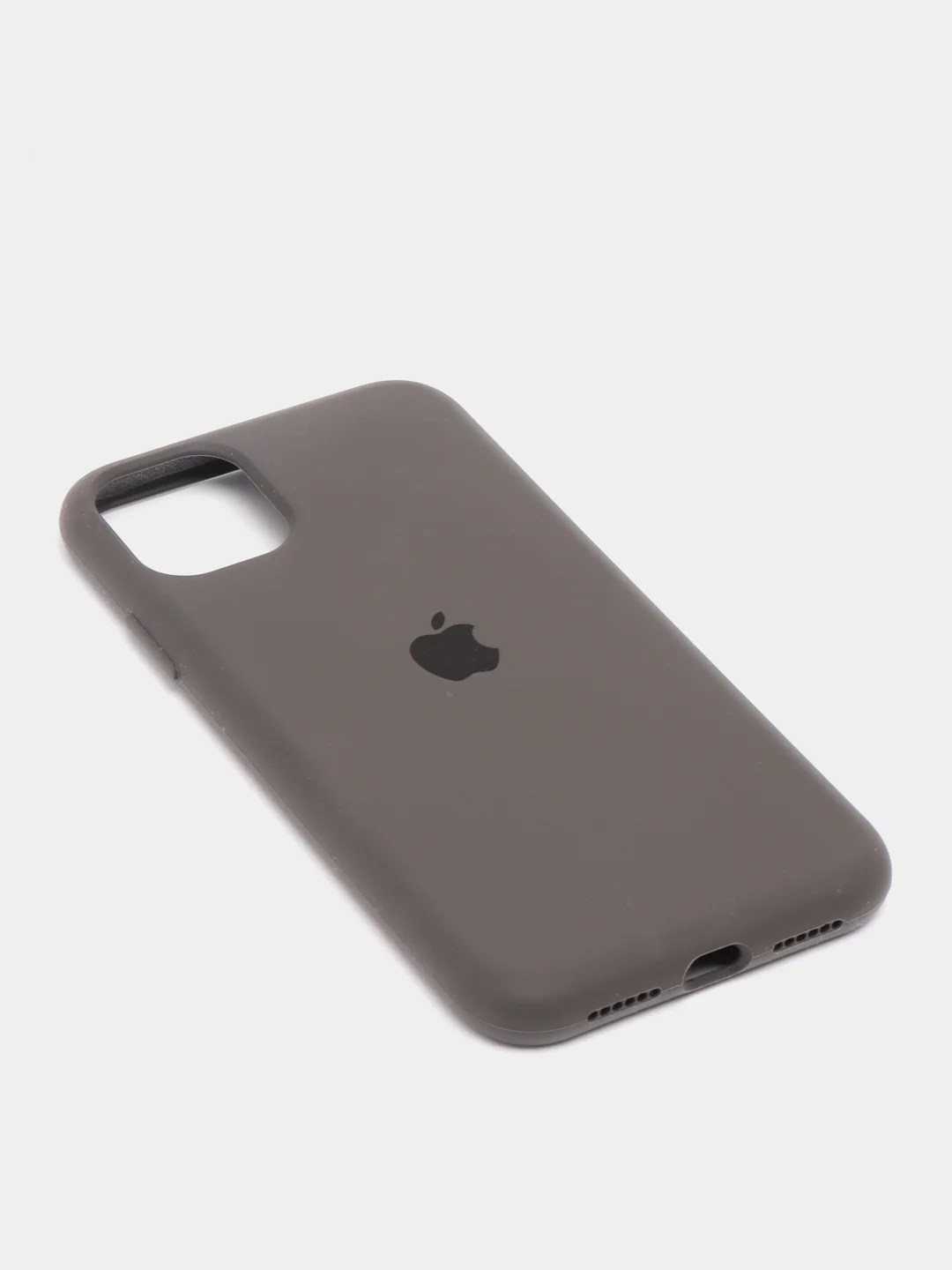 Угольный чехол Silicone Case для iPhone 11 с закрытым низом
