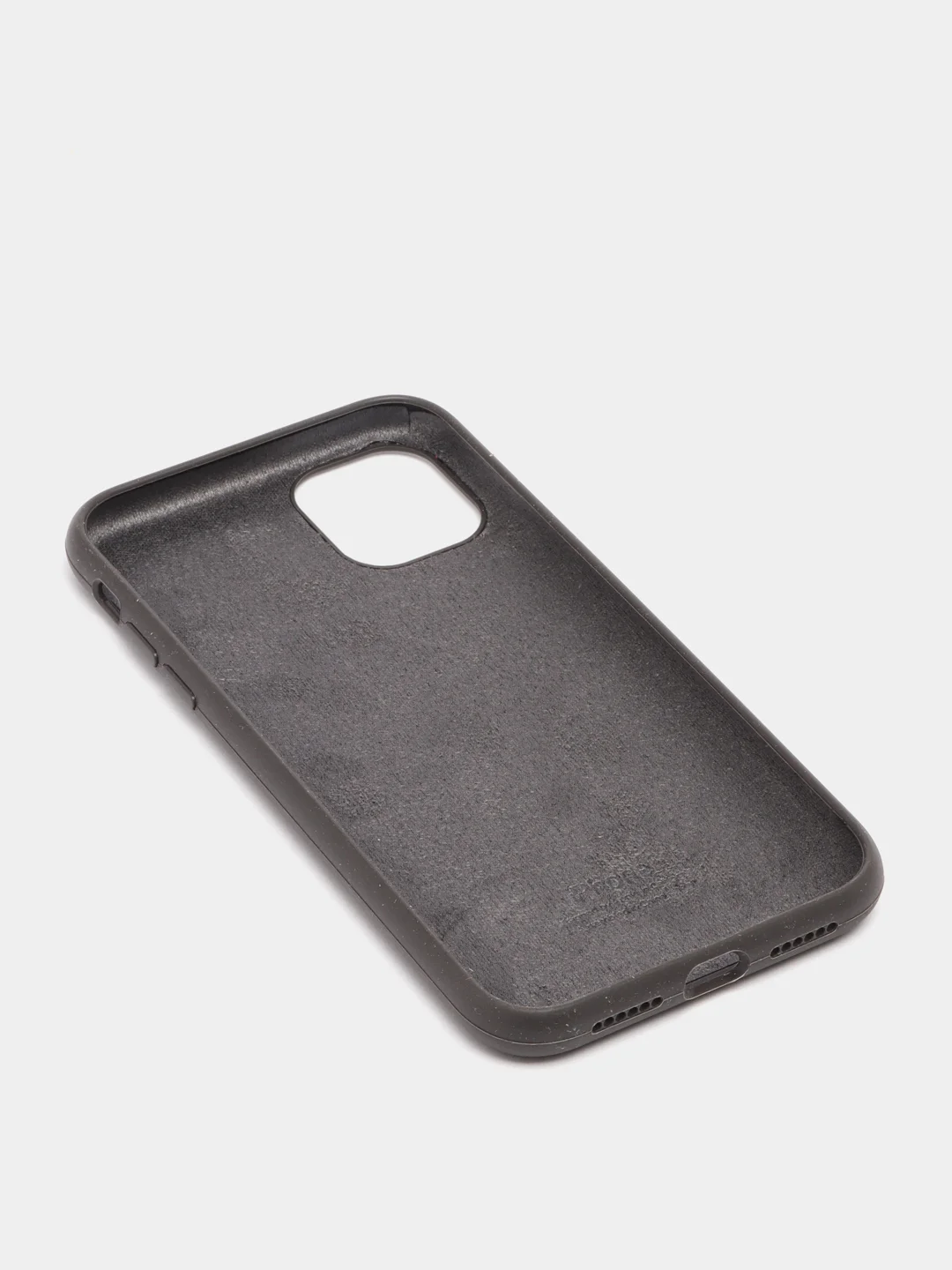 Угольный чехол Silicone Case для iPhone 11 с закрытым низом