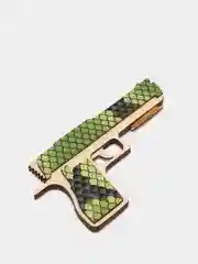 Зеленый деревянный пистолет-резинкострел CS:GO, НЕ наклейка, Драгон глсс, Лесной дух, Банан