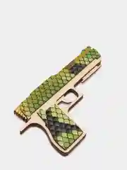 Зеленый деревянный пистолет-резинкострел CS:GO, НЕ наклейка, Драгон глсс, Лесной дух, Банан