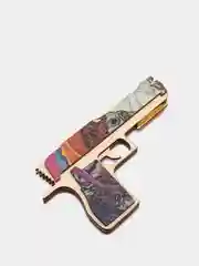 Багровый деревянный пистолет-резинкострел CS:GO, НЕ наклейка, Драгон глсс, Лесной дух, Банан