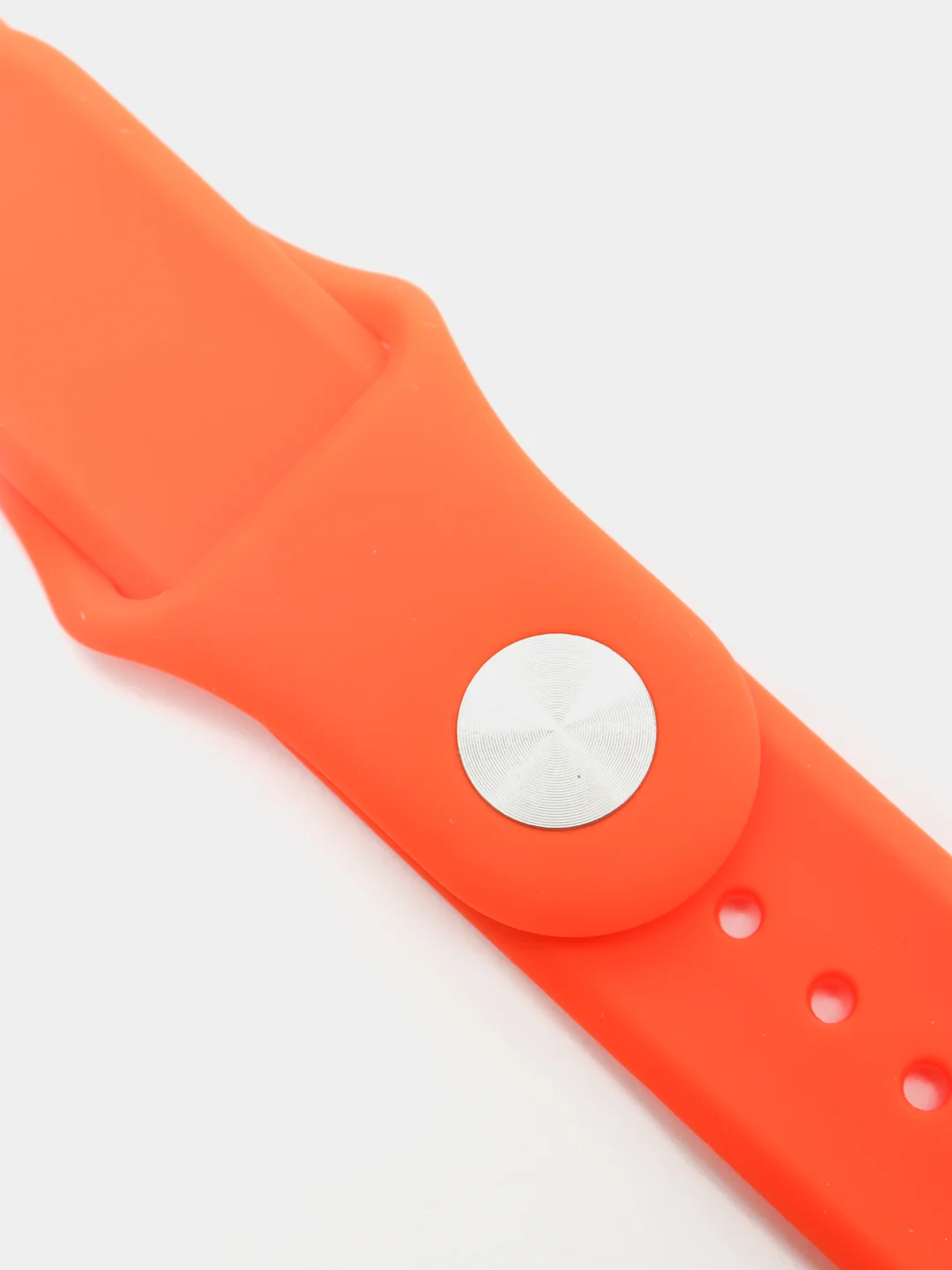 Оранжевый силиконовый ремешок с кнопкой для Xiaomi Amazfit Bip / Samsung / Huawei, 20 мм