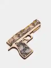 Индиго деревянный пистолет-резинкострел CS:GO, НЕ наклейка, Драгон глсс, Лесной дух, Банан