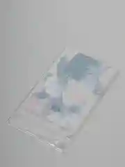 Белый бейджи прозрачные "Голография"