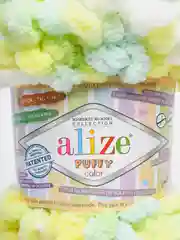 Лайм пряжа Alize Puffy Color