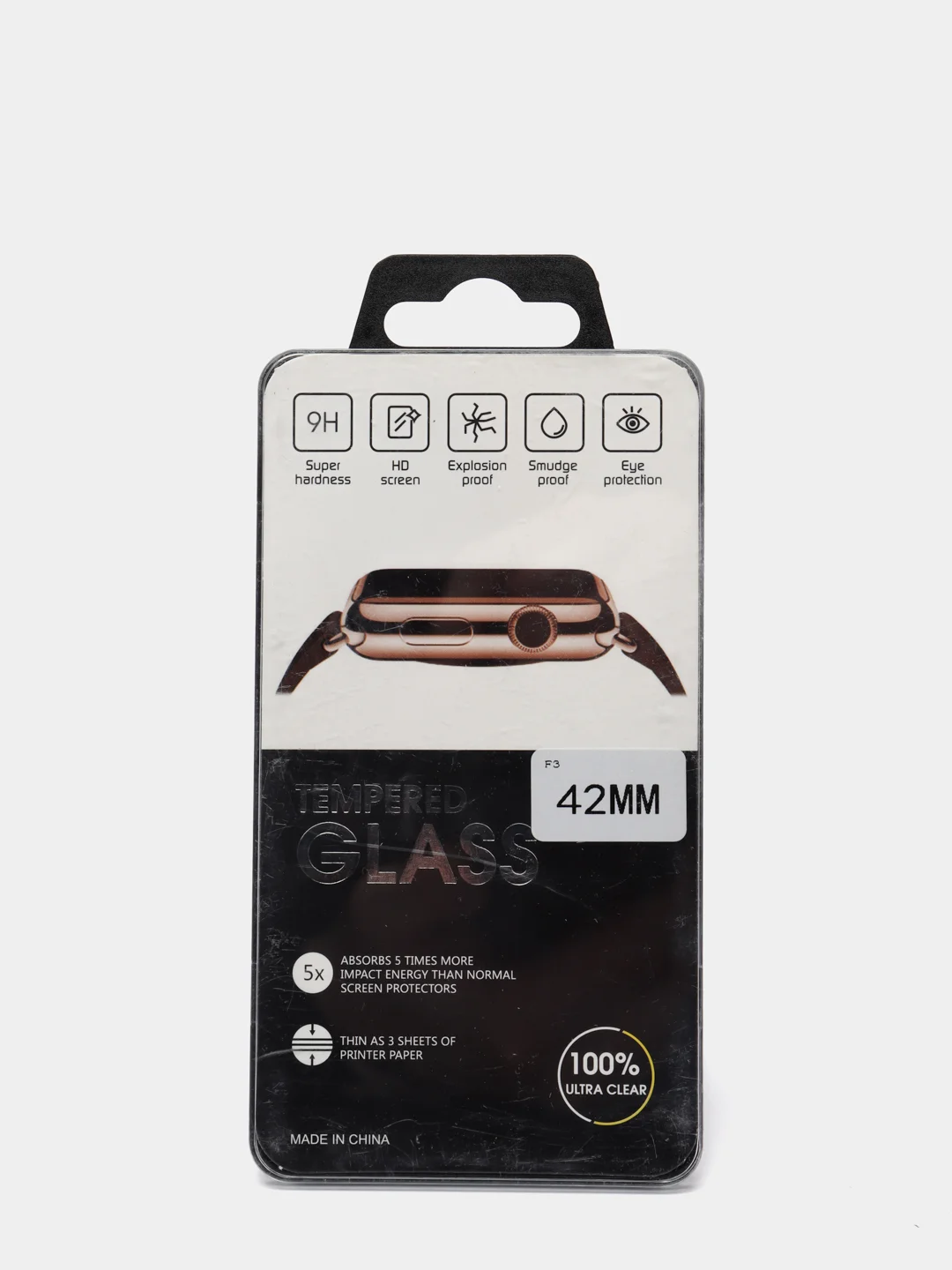 Защитное стекло на Apple Watch 38/40/41/42/44/45 мм, полная проклейка