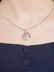 Серебряный цепочка с подвеской "Дерево"