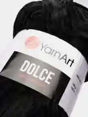 Черный пряжа плюшевая YarnArt Dolce (ЯрнАрт Дольче)