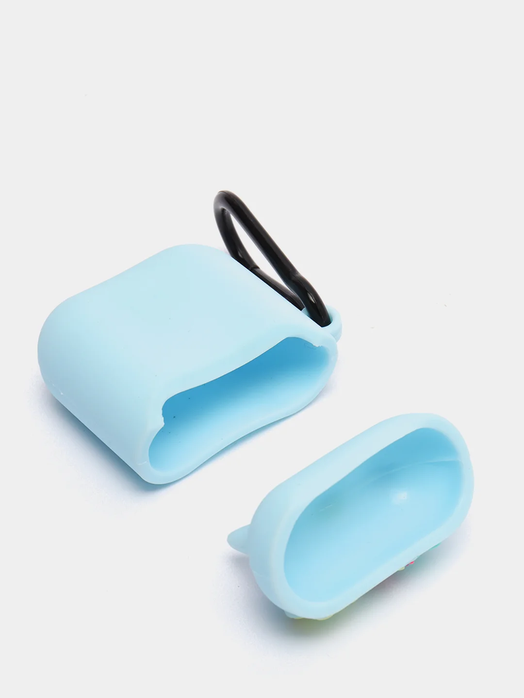 Голубой чехол для наушников AirPods силиконовый МУЛЬТЯШКИ