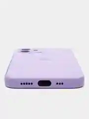 Лавандовый чехол на айфон iPhone 11, 12, 13, 14, 15, XR, Pro, Pro Max. Кожаный