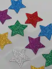 Наклейки из EVA "Звезды", 12 шт., блестящие