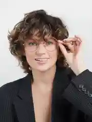 Розовый круглые имиджевые очки