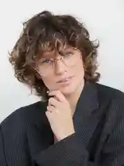 Розовый круглые имиджевые очки