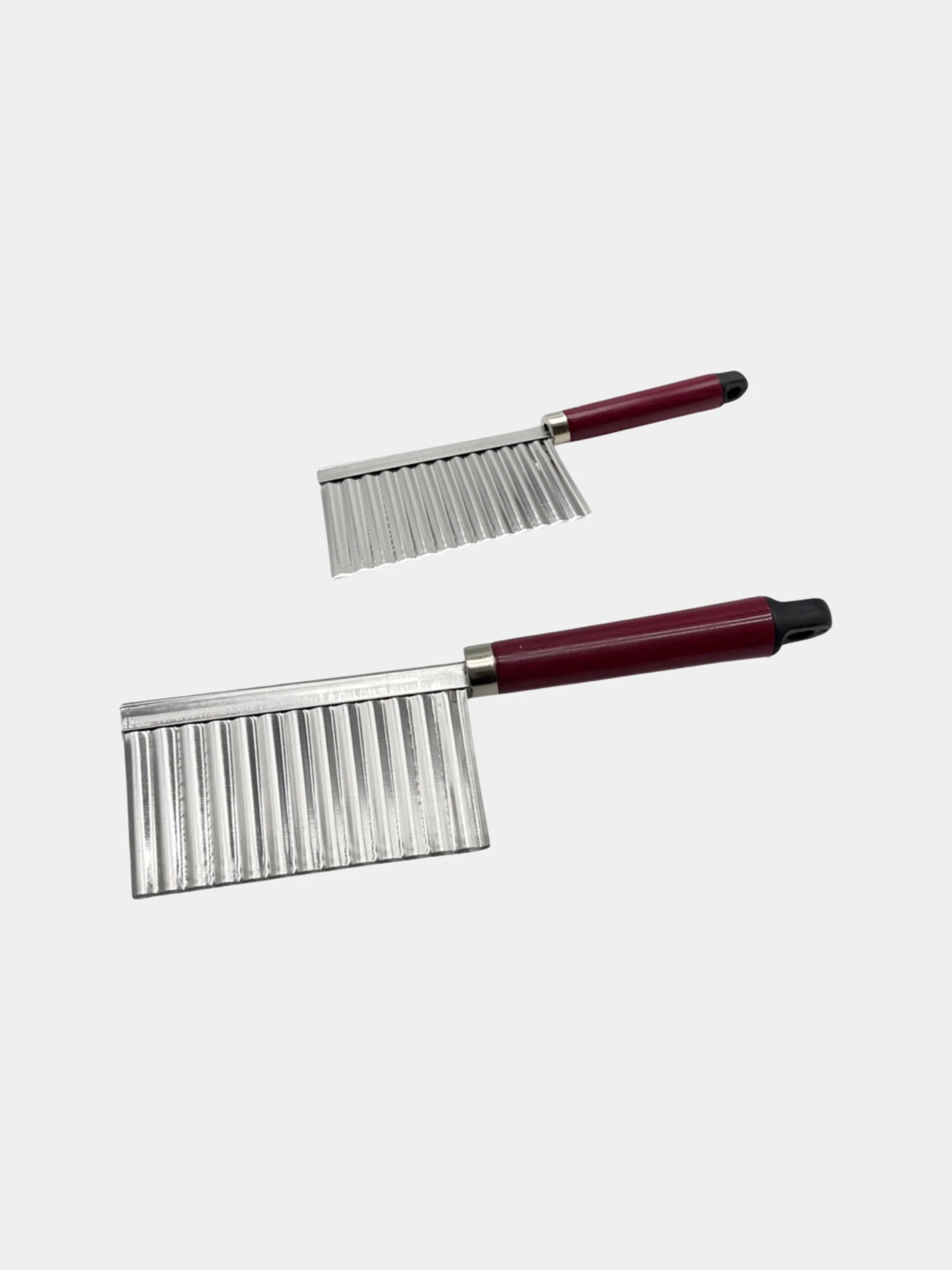 Багровый нож фигурный для нарезки картофеля фри / рифленный нож кухонный / нож волнистый / слайсер