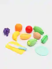 Фрукты и овощи на липучке, кожура снимается, с доской и ножом, 12 предметов