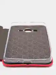 Красный чехол книжка на Samsung Grand Prime, G530 / J2 Prime