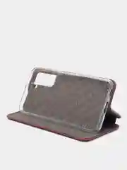 Бордовый чехол книжка для Samsung S21, Самсунг