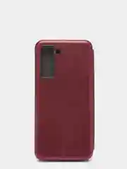 Бордовый чехол книжка для Samsung S21, Самсунг