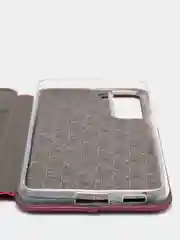 Бордовый чехол книжка для Samsung S21, Самсунг