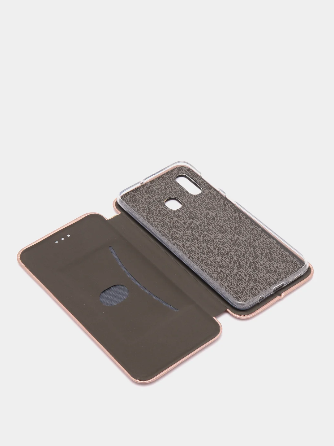 Золотой чехол книжка Samsung Galaxy A20, A30, Самсунг А20, А30