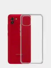 Чехол на Samsung Galaxy A03 силиконовый, прозрачный