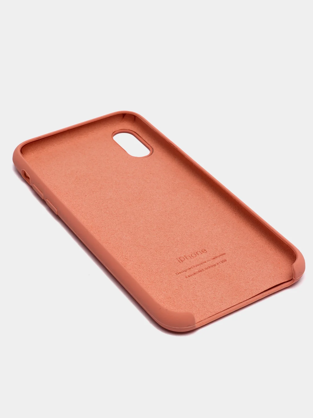 Кораллово-розовый чехол Silicone Case для iPhone X/XS силиконовый