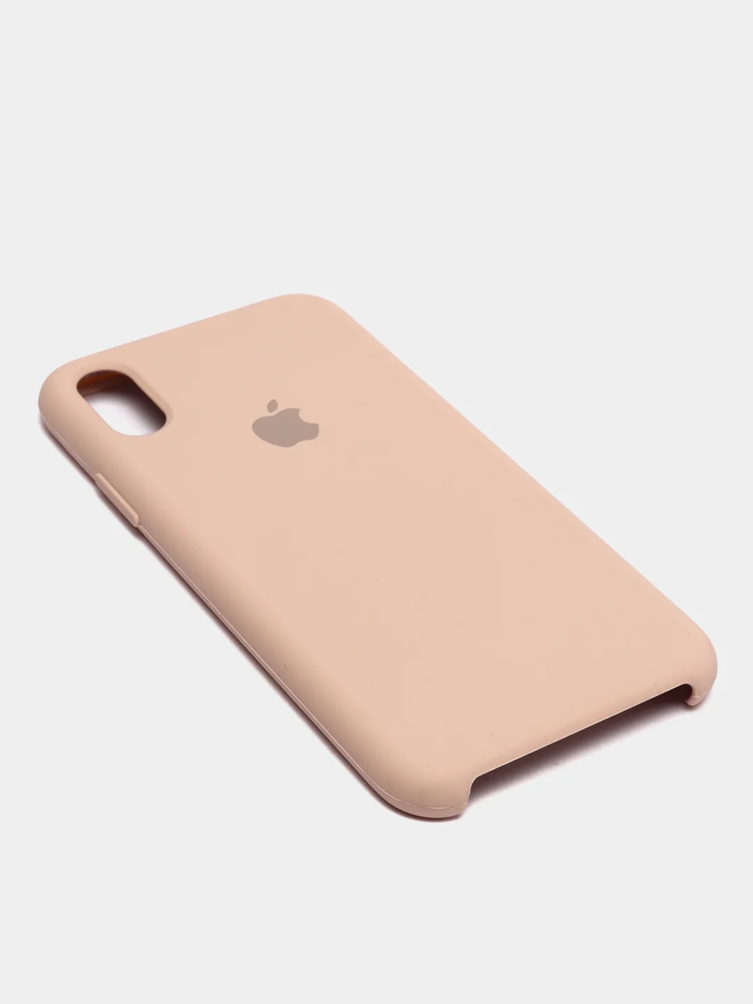 Бежевый чехол Silicone Case для iPhone X/XS силиконовый
