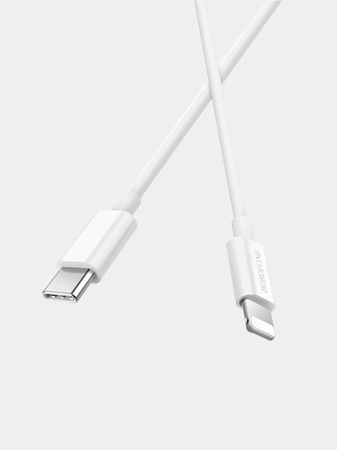 Белый кабель для зарядки и передачи данных BOROFONE BX36 Type-C на Lightning, 1 м, 20 W