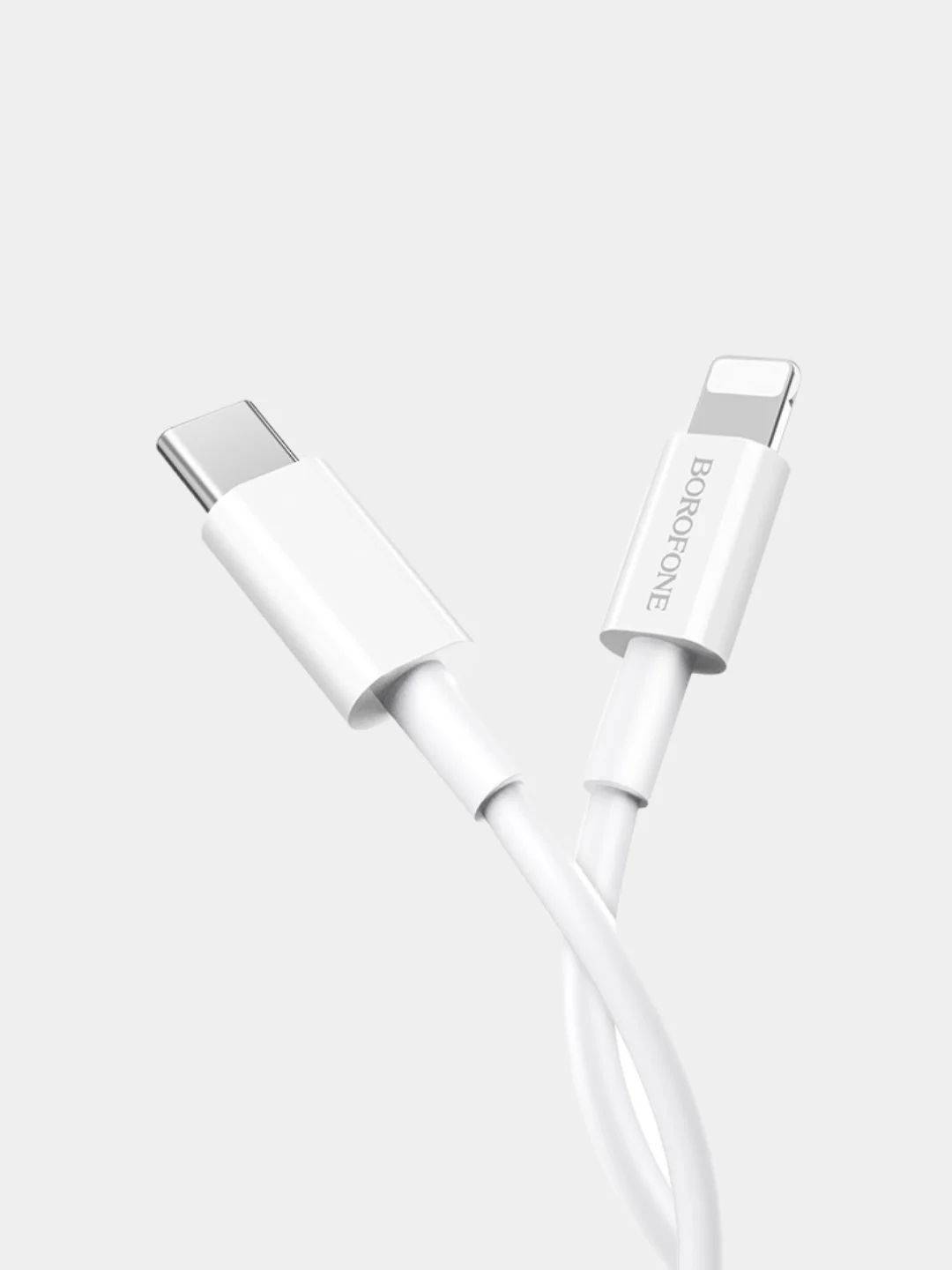 Белый кабель для зарядки и передачи данных BOROFONE BX36 Type-C на Lightning, 1 м, 20 W