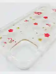 Розовый чехол "Настоящие цветы" для iPhone 11
