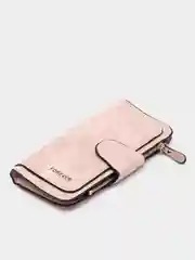 Розовый кошелек-клатч женский