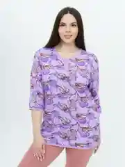 Пурпурный milena21 Туника  женская "Капелька", туника из хлопка