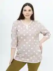 Бежевый milena21 Туника  женская "Капелька", туника из хлопка