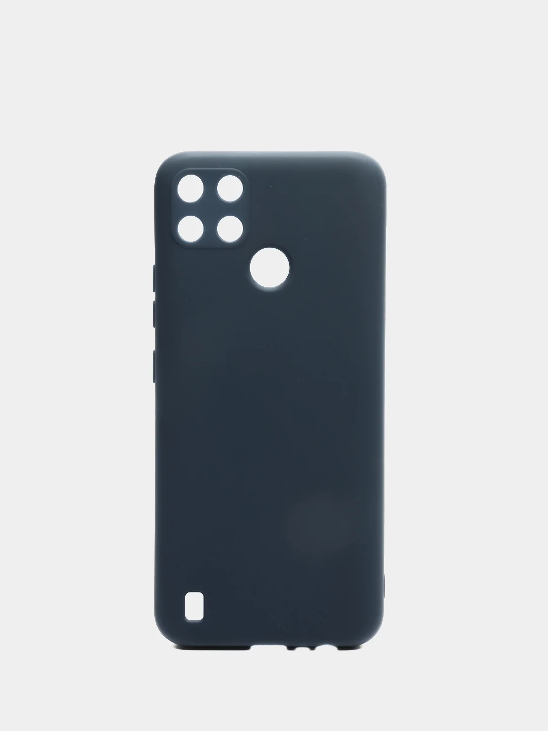 Темно-синий чехол для Realme C21Y цветной матовый