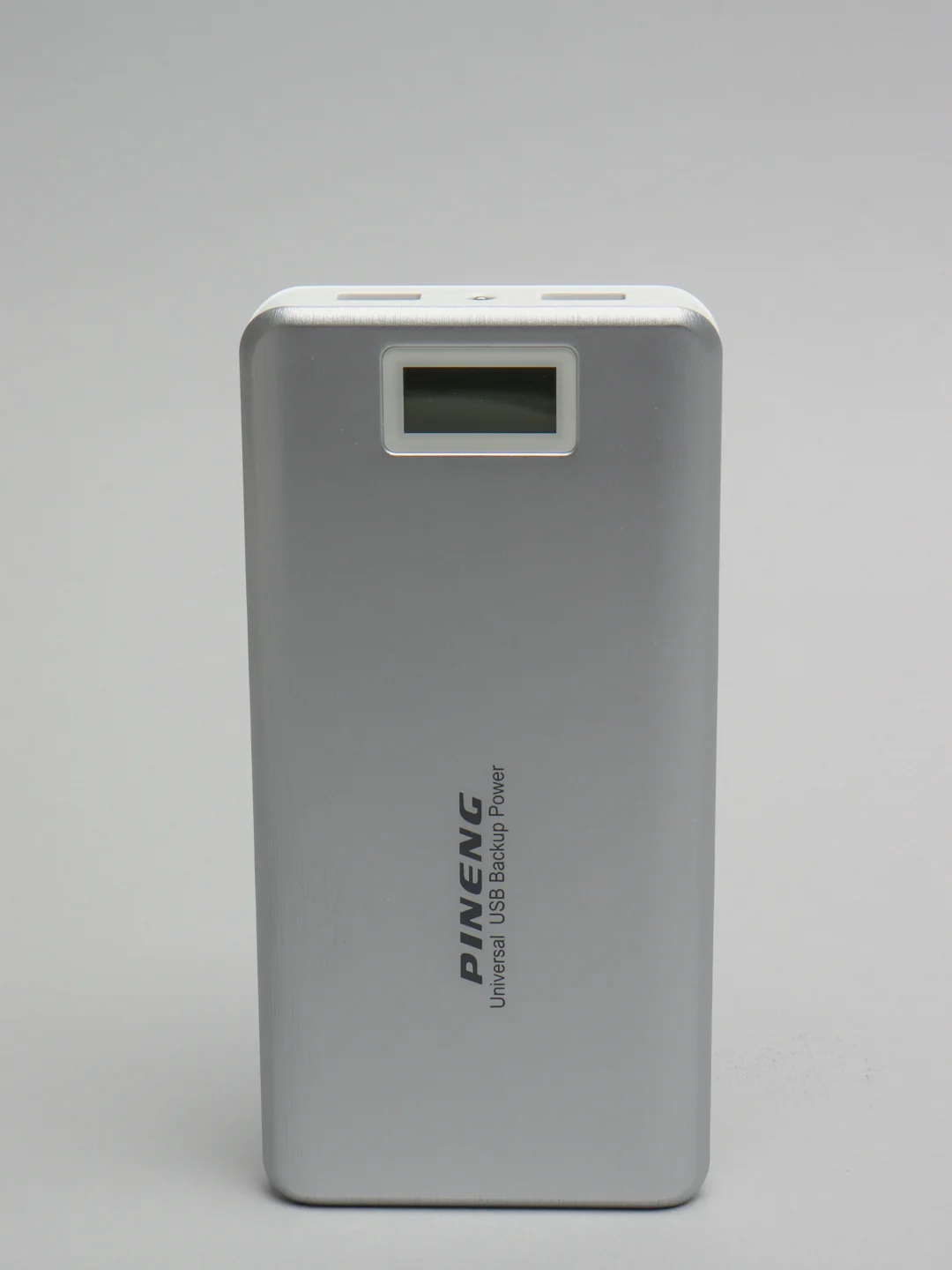 Серебряный внешний аккумулятор Power Bank Pineng PN-999, 20000 мАч