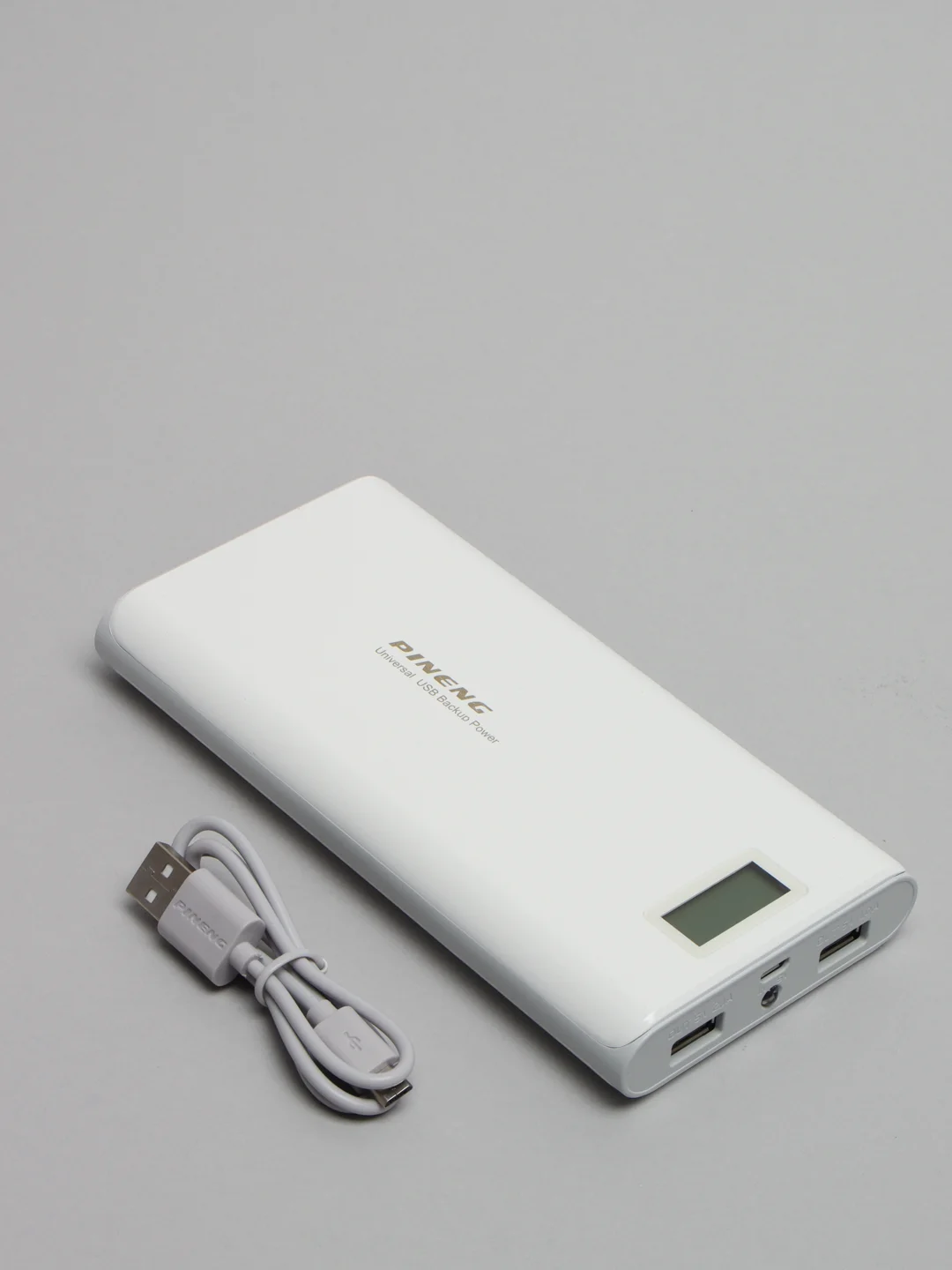 Белый внешний аккумулятор Power Bank Pineng PN-920, 20000 мАч Повербанк Поурбанк