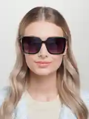 Черный женские солнцезащитные очки, с защитой от ультрафиолета