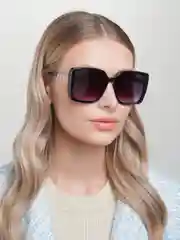 Черный женские солнцезащитные очки, с защитой от ультрафиолета