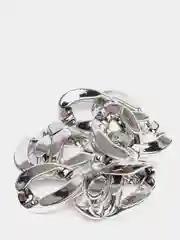 Серебряный цепь акриловая, звенья, 10 штук