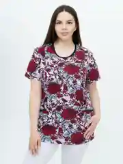 Бордовый milena21 Туника женская "Кристина",футболка с карманами,большие размеры