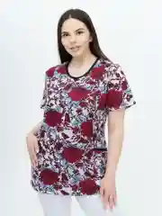 Бордовый milena21 Туника женская "Кристина",футболка с карманами,большие размеры