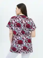 Бордовый milena21 Туника женская "Кристина",футболка с карманами,большие размеры