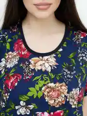Индиго milena21 Туника женская "Кристина",футболка с карманами,большие размеры
