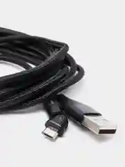 Черный usb Кабель для зарядки и передачи данных Charget 3.0 A (micro, Type C, Apple lightning)